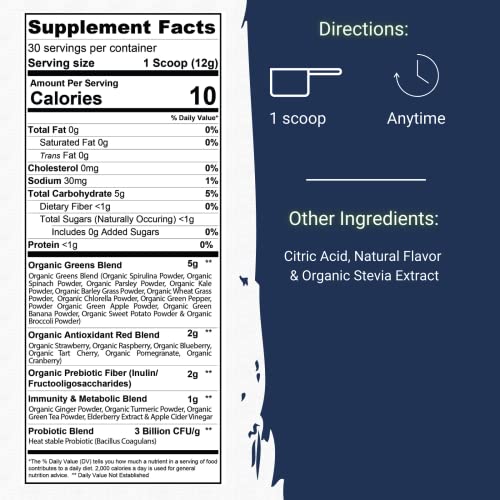 Gaspari Nutrition Proven Greens & Reds Superfood Powder, Natural (360g)