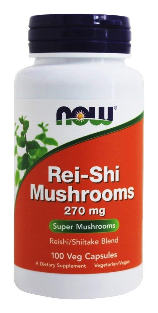 NOW Foods Rei-Shi Mushrooms 100 Capsules - Dual Mushroom Blend for Immune Support