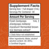 Host Defense Cordyceps Liquid Extract for Energy & Vitality, 30ml