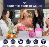 SkinnyFit Super Youth Tropical Punch Multi-Collagen Peptides + Probiotics, Baobab Fiber, Apple Cider Vinegar, Hyaluronic Acid, & Vitamin C, Skin, Hair, Joint & Metabolism Support, 30 Servings