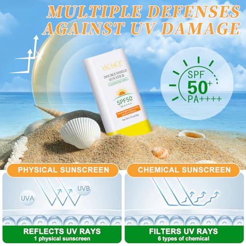 Double-Effect Waterproof Sunscreen Stick, 20g, SPF50+, Thin Texture, UV & Infrared Protection