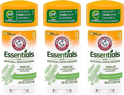 ARM & HAMMER Essentials Deodorant - Fresh Rosemary Lavender - Aluminum-Free, Paraben-Free, Phthalate-Free - 2.5oz