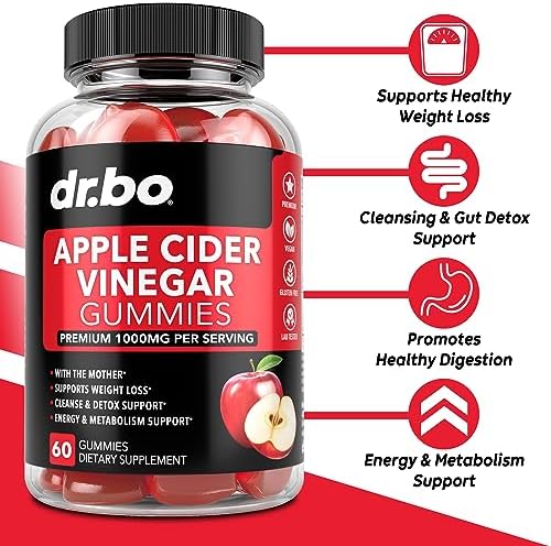 ACV Apple Cider Vinegar Gummies - Natural Support for Advanced Weight Loss, Detox, Cleansing, Digestion Plus Gut Health - ACV Gummies Supplements with 1000MG Apple Cider Vinegar Gummy with The Mother
