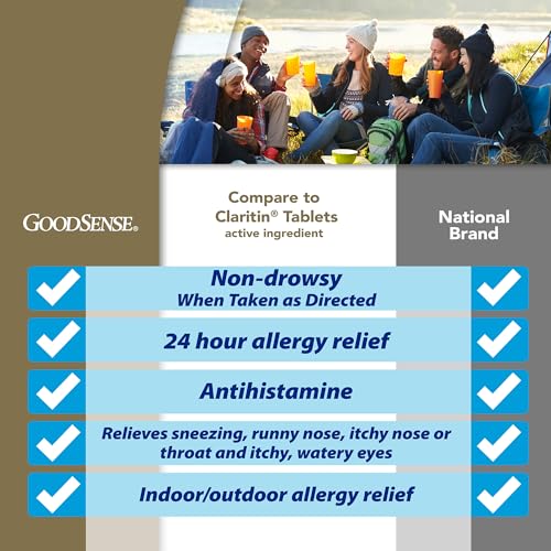 GoodSense Allergy Relief Loratadine 10mg - 365 Tablets - 24 Hour Antihistamine