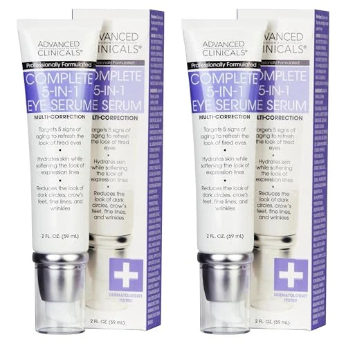 Advanced Clinicals 5-in-1 Multi-Correction Eye Serum: Target Dark Circles & Wrinkles