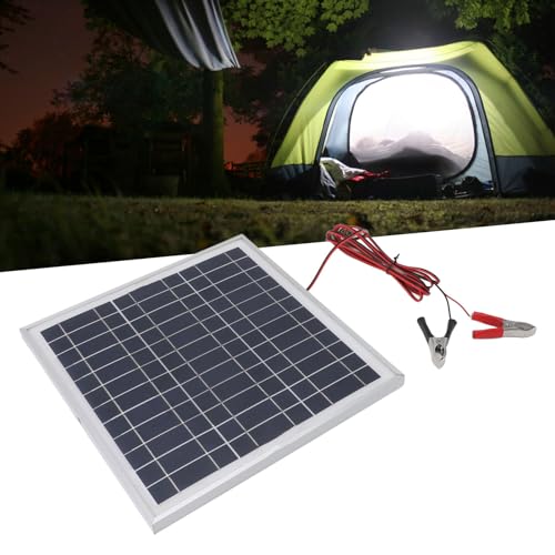 50W Jiawu Monocrystalline Portable Solar Panel - Battery Clips for RV & Boat