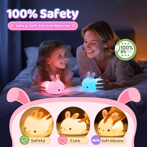 One Fire Cute Silicone Rechargeable LED Night Light for Kids