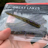 Great Lakes Finesse Drop Worm – Ultra-Realistic Soft Plastic Fishing Bait for Walleye, Bass & Panfish