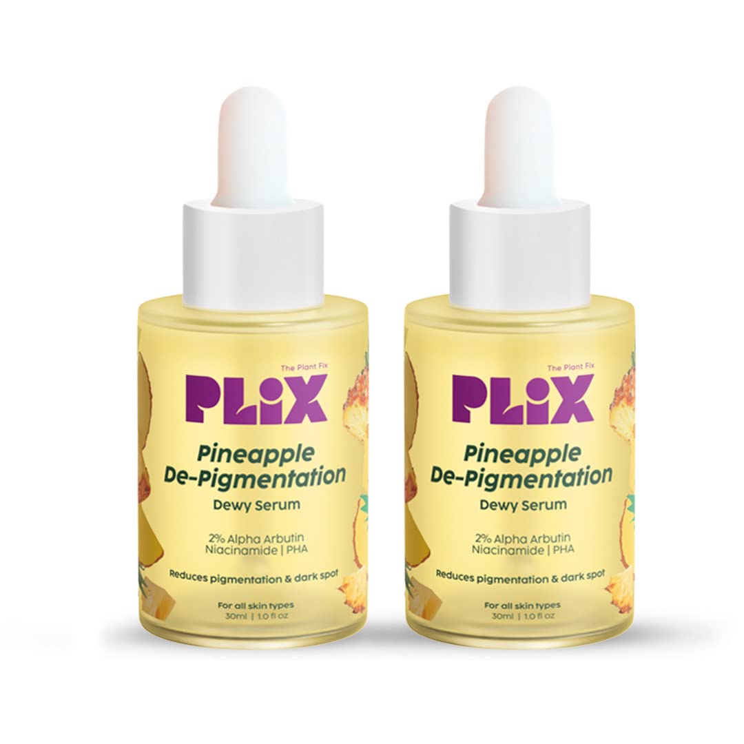 PLIX THE PLANT FIX Alpha Arbutin & Niacinamide De-Pigmentation Face Serum (2-Pack, 30ml each)