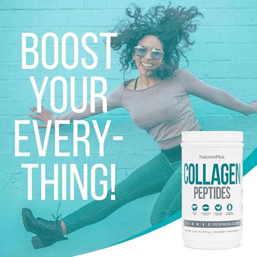 Nature's Plus Collagen Peptides 294g (0.65lbs) - Hydrolyzed Collagen Protein Powder