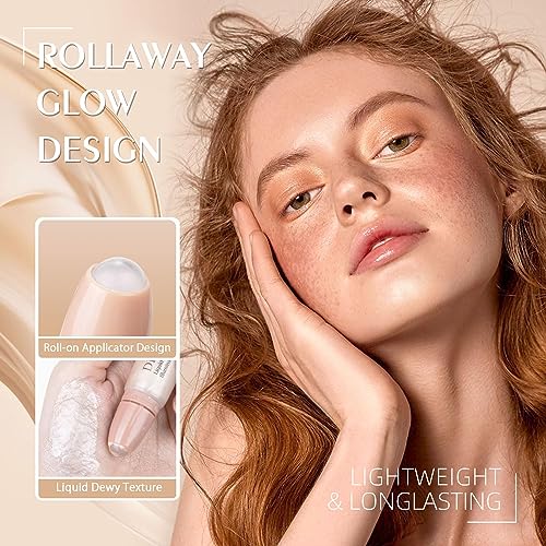 Liquid Highlighter - Roll-On Dewy Glow Glotion for Face & Body, Long-Lasting Shimmer Skin Illuminator