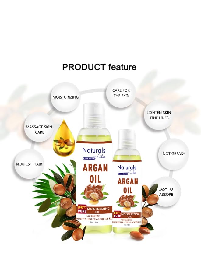 100% Pure Argan Oil Moisturizing 118ml Nourishing Hair Care Oil Pack of 3
