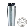 Stainless Steel Protein Shaker with Mixball Blender & Leak-Proof Design - 25oz