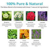 Wild “Relax” 100% Pure Essential Oil Synergy Blend – 10ml | Stress Relief, Calming, Sleep & Mindfulness | Therapeutic Grade