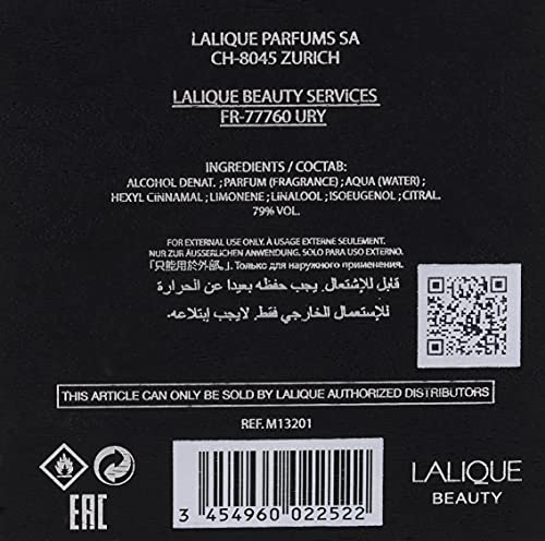 Lalique Encre Noire EDT for Men - 100ml