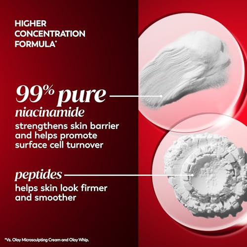 Olay Strong & Firm Niacinamide Face Moisturizer - 2 oz for Hydration & Cell Turnover, Eco Jar