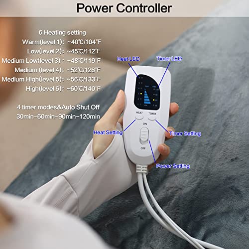 Koreal Electric Heating Pad for Full Body Pain Relief – 76x40cm