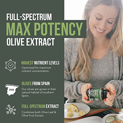 Total Olive® Olive Leaf Extract Complex (40% Oleuropein) with BioPerine, 60 Count