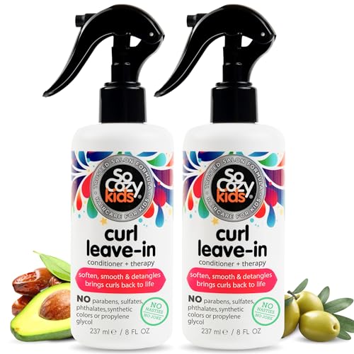So Cozy Sweet-Pea Curl Spray Leave-In Conditioner for Kids Hair, 8 Fl Oz (Pack of 2)