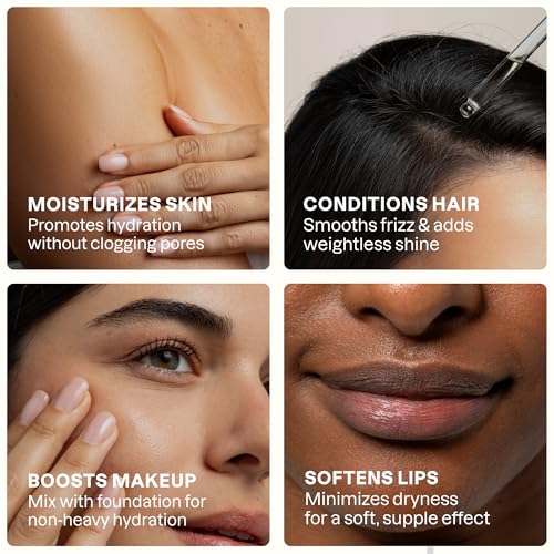 Cliganic 100% Pure Organic Argan Oil with Pump (16 oz) - Bulk for Hair, Face & Skin