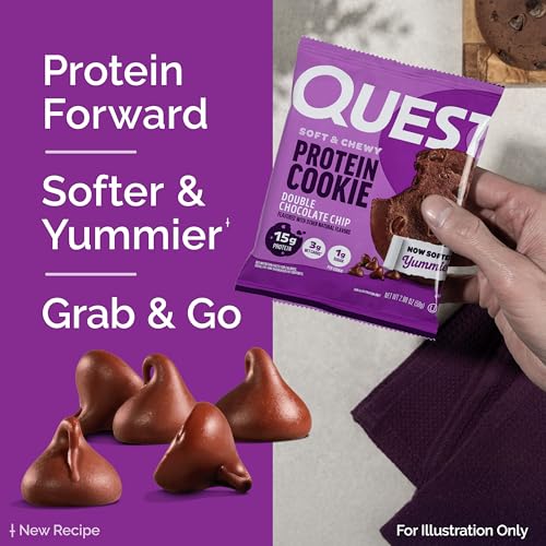 Quest Nutrition Double Chocolate Chip High Protein Cookies (12 Pack)