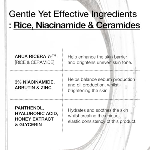 Anua Rice Ceramide 7 Hydrating Barrier Serum - Brightening & Hydrating Face Serum, 50ml