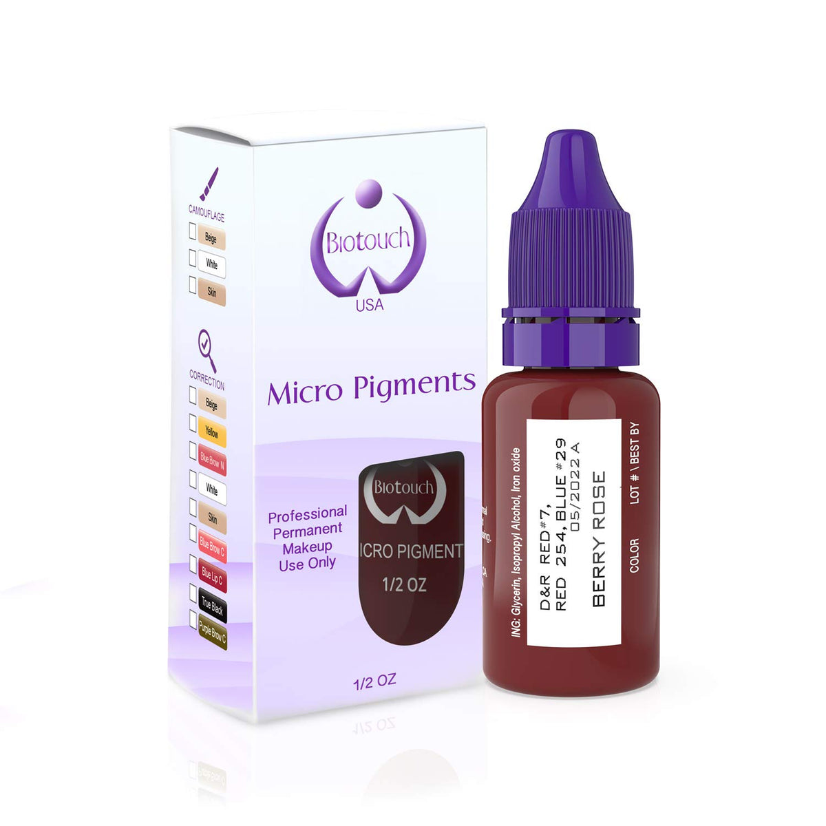 Biotouch Lip Micro Pigment Berry Rose - Permanent Makeup Ink for Lips