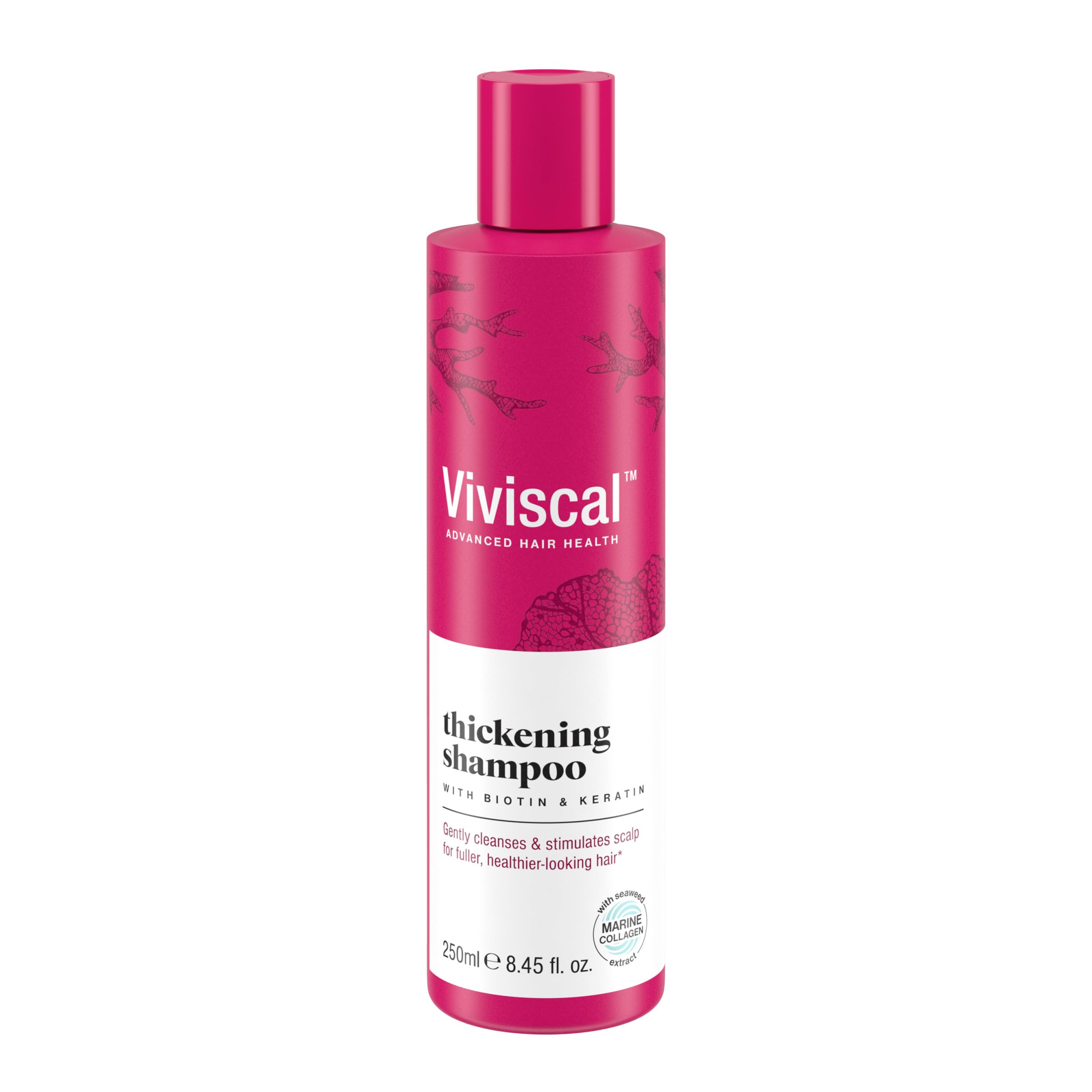 Viviscal Thickening Shampoo - Biotin & Keratin with Marine Collagen & Seaweed Extract for Naturally Thicker, Fuller-Looking Hair 250ml