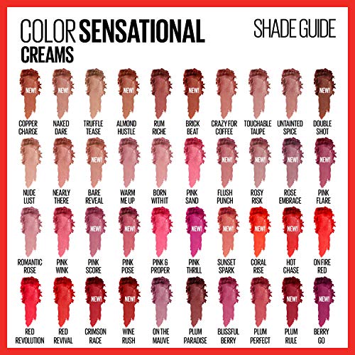 Maybelline Color Sensational Hydrating Lipstick - Nearly There - Creamy, Long-Lasting Nude Lip Color