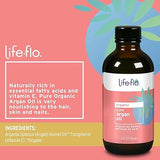 Life-flo Pure Argan Oil - Certified Organic, Cold-Pressed for Hair & Skin Care, 4oz