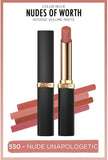 L'Oréal Paris Color Riche Intense Volume Matte Nude 550 lipstick with powdery matte finish and 16-hour wear.