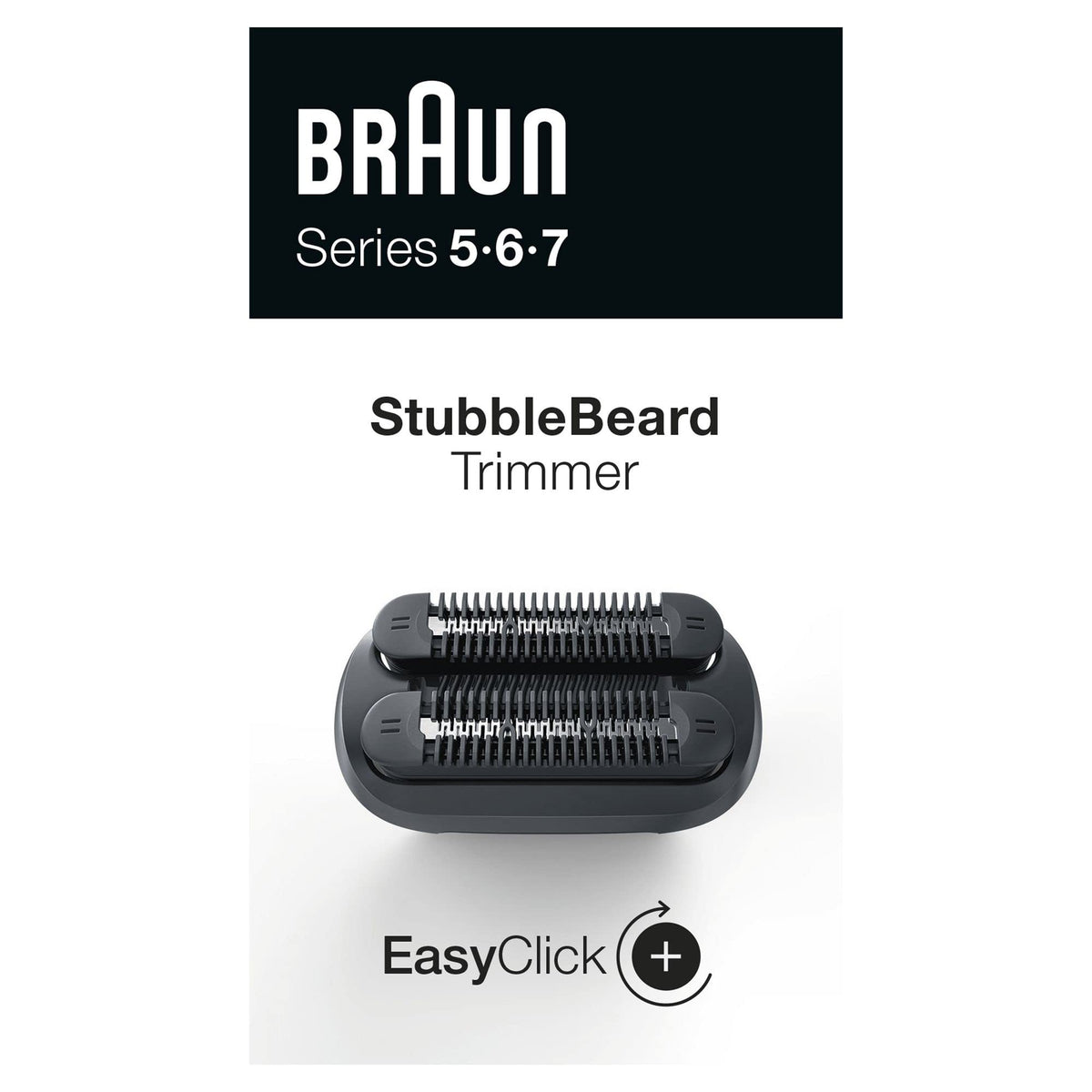 Braun EasyClick Stubble Beard Trimmer Attachment for Series 5, 6, 7 Shavers
