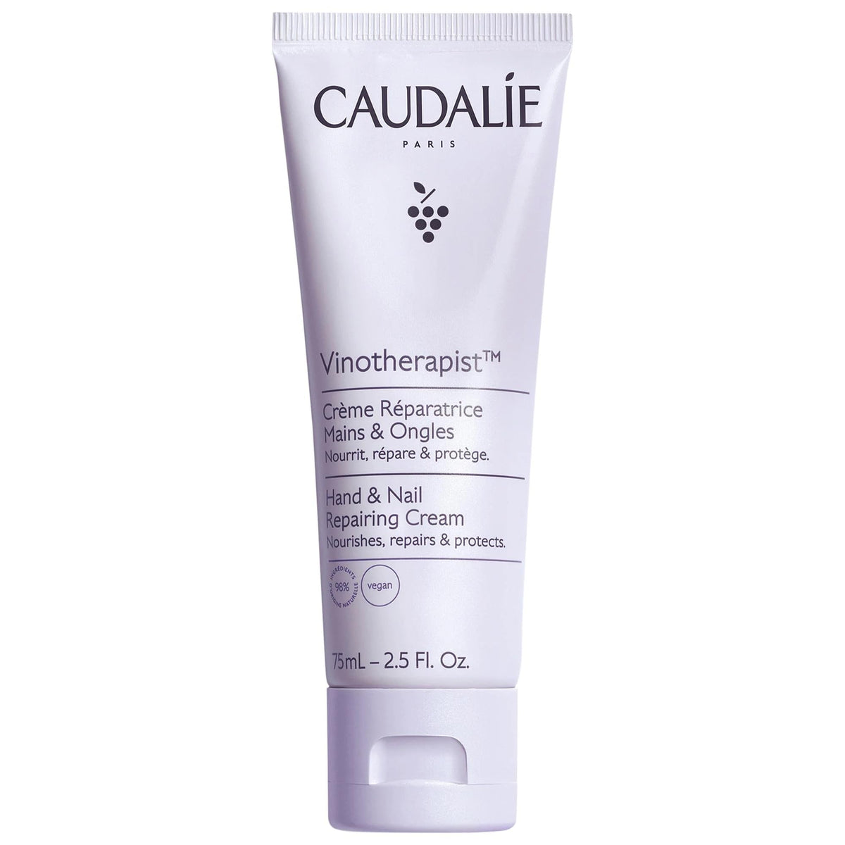 Caudalie Vinotherapist Hand & Nail Cream - Shea Butter & Grape Seed Oil - Vegan & Dermatologically Tested