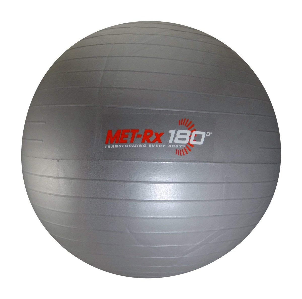 MET-Rx 180 Grey Fitness Exercise Ball with Pump, 45.72 cm (18")