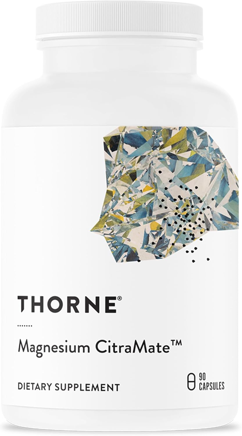 Thorne Magnesium Citramate Magnesium Supplement With Citrate Malate Support Heart Skeletal Muscles Cardiac Lung Function And Bone Density Gluten Free Dairy Free Soy Free 90 Capsules