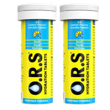 O.R.S Hydration Tablets with Electrolytes - Vegan, Gluten & Lactose Free - Natural Lemon Flavour - 24 Tablets (Pack of 2 x 12)