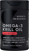 Sports Research Antarctic Krill Oil with Astaxanthin: Omega-3 Support