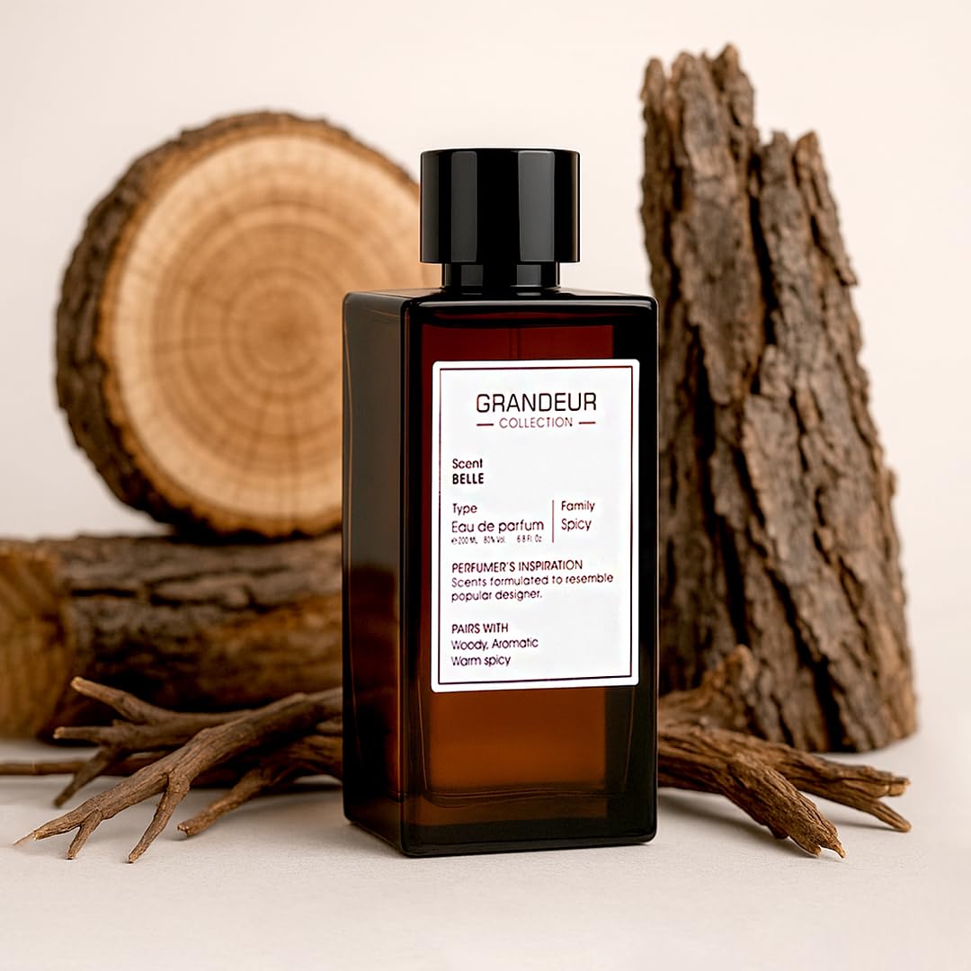 Grandeur Belle Eau de Parfum 200ml | Luxury Unisex Perfume | Long-Lasting Woody & Spicy Fragrance