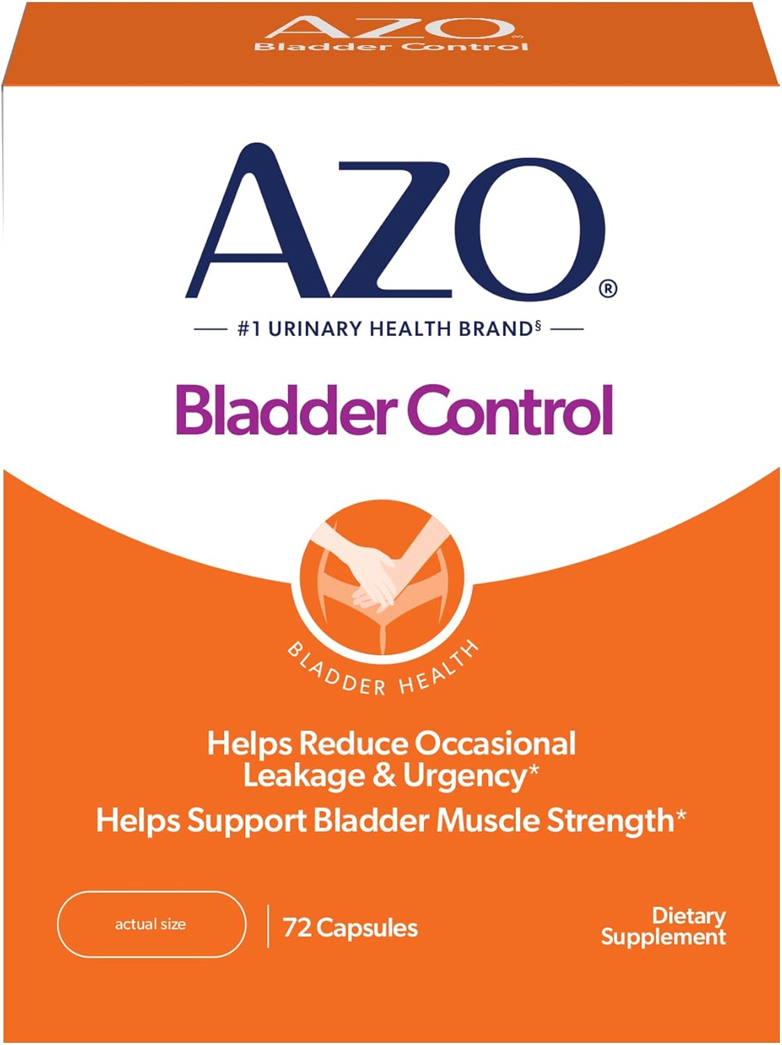 AZO Bladder Control for Urgency & Frequency, Go-Less, 72 Capsules