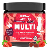Whole Fruit Gummy Vitamins for Kids - No Added Sugar, Vegan, Plant-Based Multivitamin, 60 Bites, Strawberry