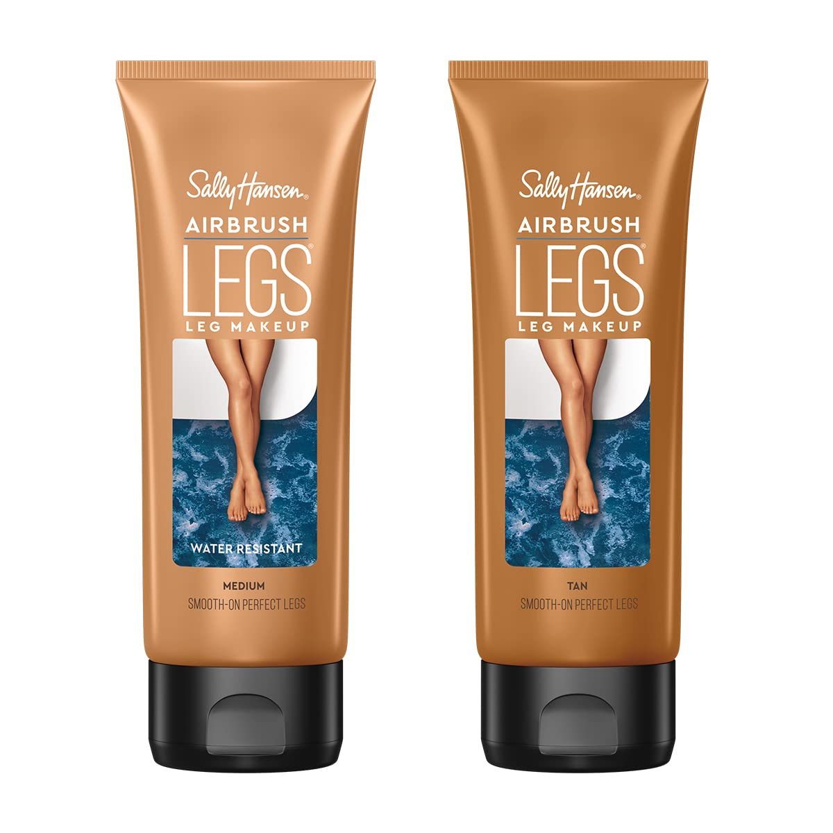 Sally Hansen Airbrush Legs Leg Makeup Lotion Duo - Medium & Tan/Bronze (4 oz Each)