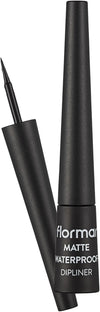 Flormar Matte Waterproof Dipliner Eyeliner - Black, 24H