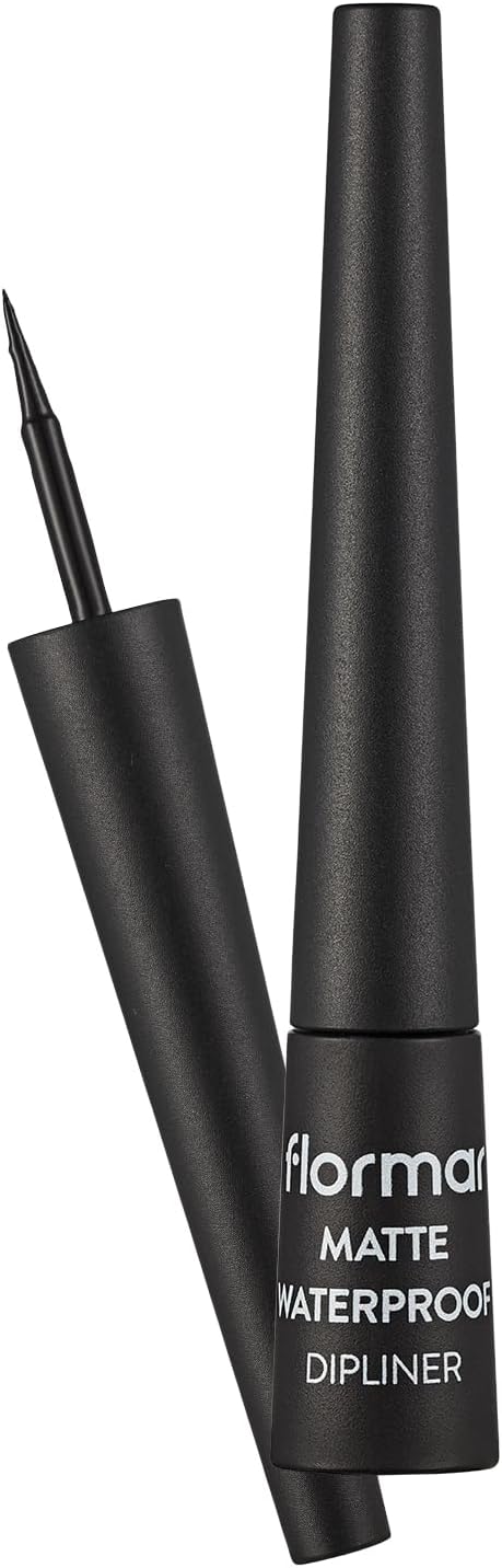 Flormar Matte Waterproof Dipliner Eyeliner - Black, 24H