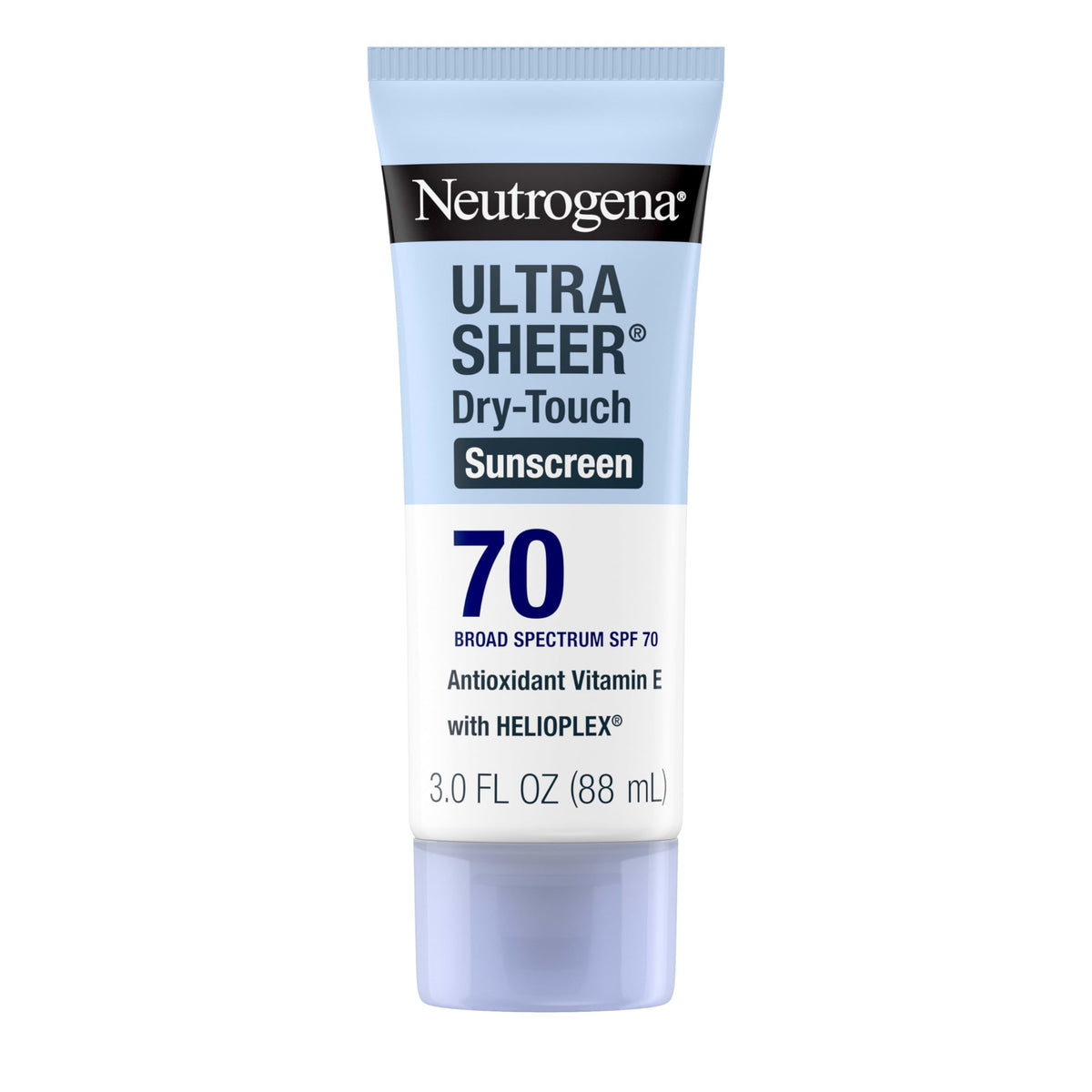 Neutrogena Ultra Sheer Dry-Touch Sunscreen Lotion SPF 70 - Broad Spectrum, Water Resistant, Oil-Free, Non-Comedogenic, Matte Finish - Travel Size 3 Fl Oz