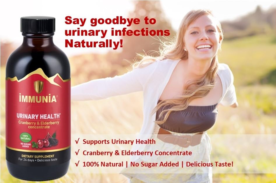 Immunia Urinary Health - Cranberry & Elderberry Concentrate - Natural & Delicious - 5 ml/Day