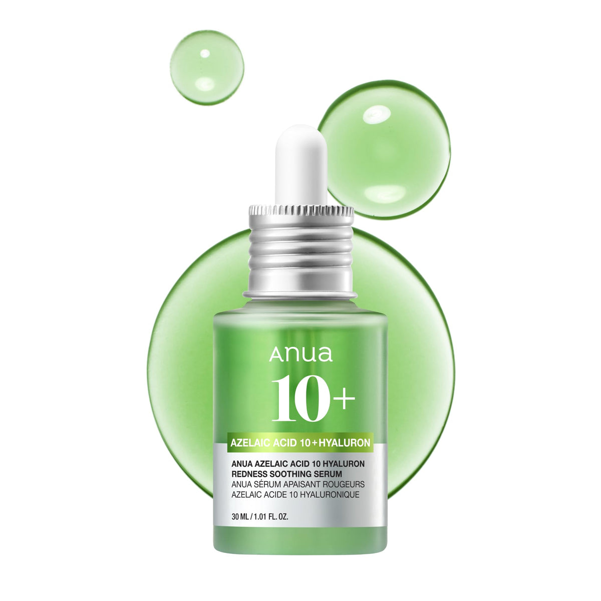 Anua Azelaic Acid 10% Hyaluronic Redness Soothing Serum - Korean Skincare for Sensitive Skin with Niacinamide & Hyaluronic Acid - 30ml