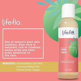 LIFE-FLO Organic Aloe Vera Gel - Soothing Moisture for Dry Skin, 4oz