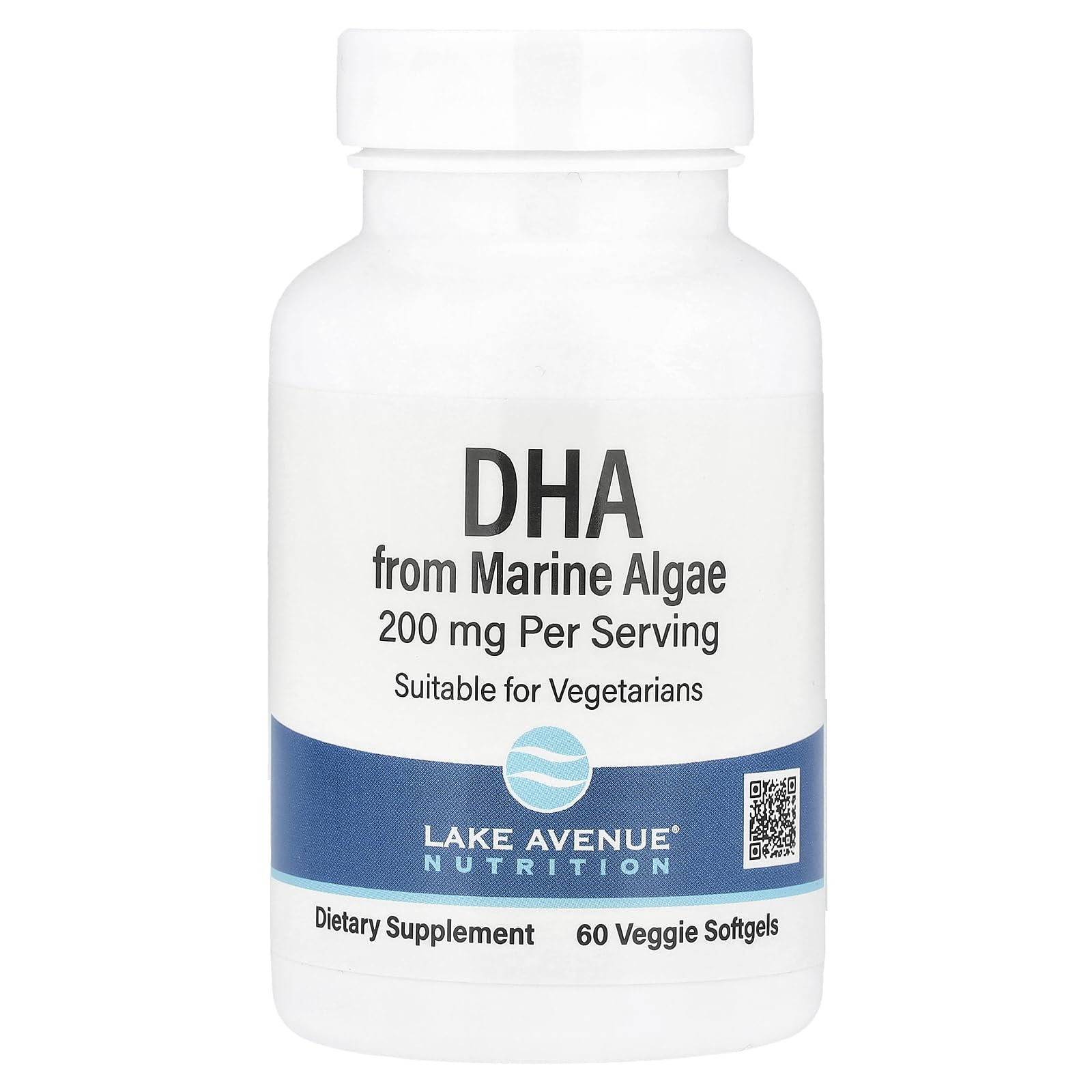 Lake Avenue Nutrition DHA from Marine Algae, 200mg, 60 Veggie Softgels