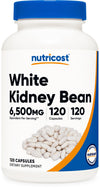 Nutricost White Kidney Beans Capsules 6,500mg - Vegetarian, Gluten Free, GMO Free, Healthy Digestion, Healthy Protein, Fiber Support, Aisle 3 Vitamin Supplement