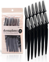 Kitsch Pro Dermaplaning Tool Set, Facial Hair Removal for Women, Eyebrow Razor and Face Razor for Women, 12 Pack